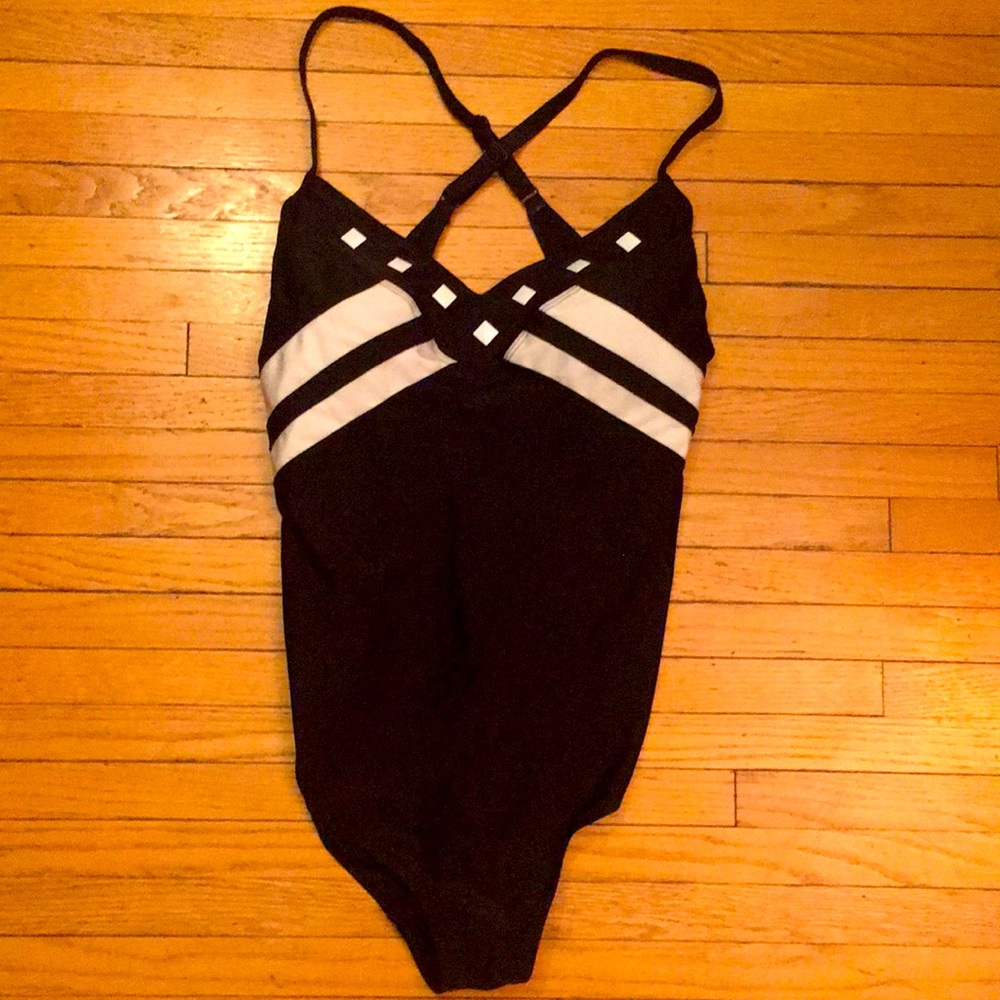 Black Simon Chang one piece swim suit - Size 12